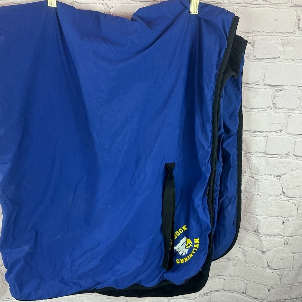 lubbock christian eagles Port Authority Blue Black (fleece) stadium blanket